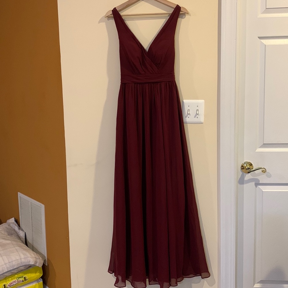 Azazie Cabernet Kora bridesmaid dress